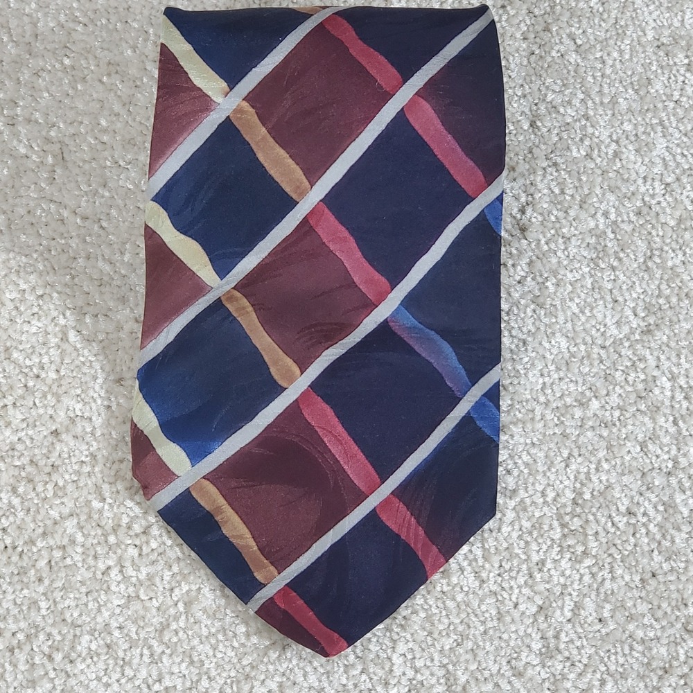 Robert‎ Daskal Men's Neck Tie Hand Painted 100% Silk Artist Signed  57 3/4"